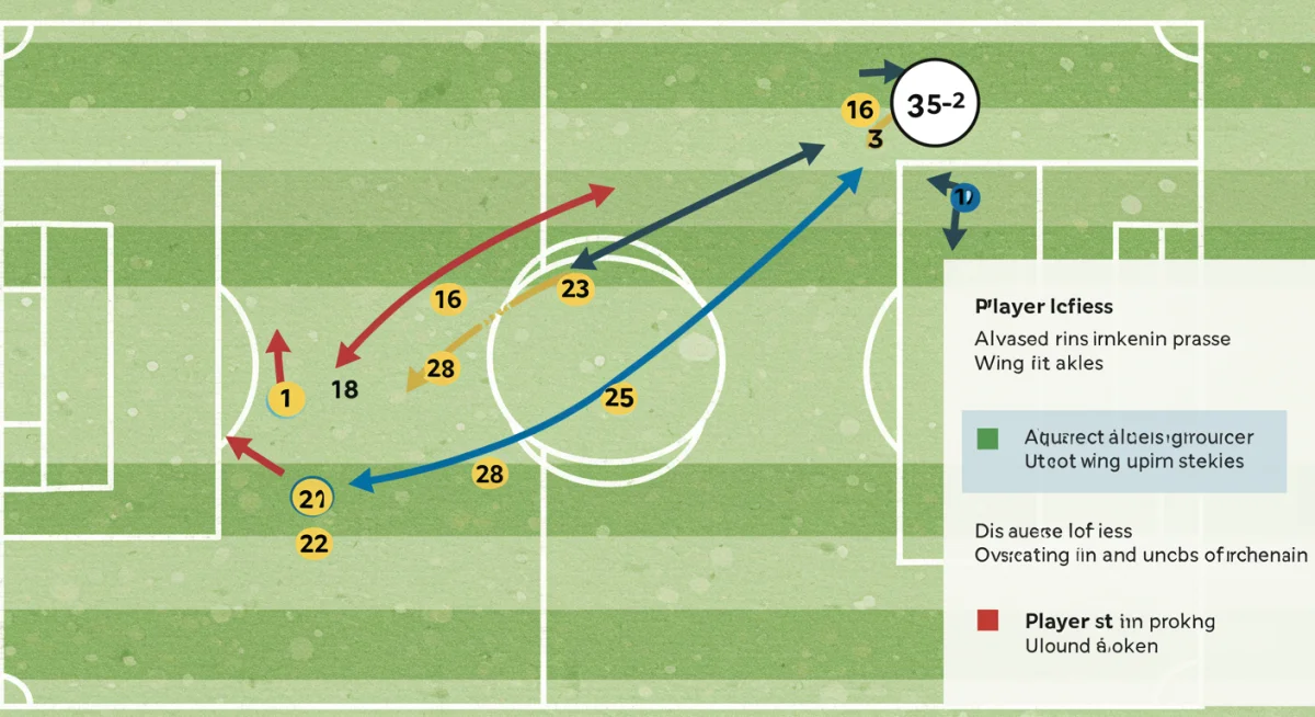 Tactical diagram of a 3-5-2 formation showcasing advanced wing-back roles.