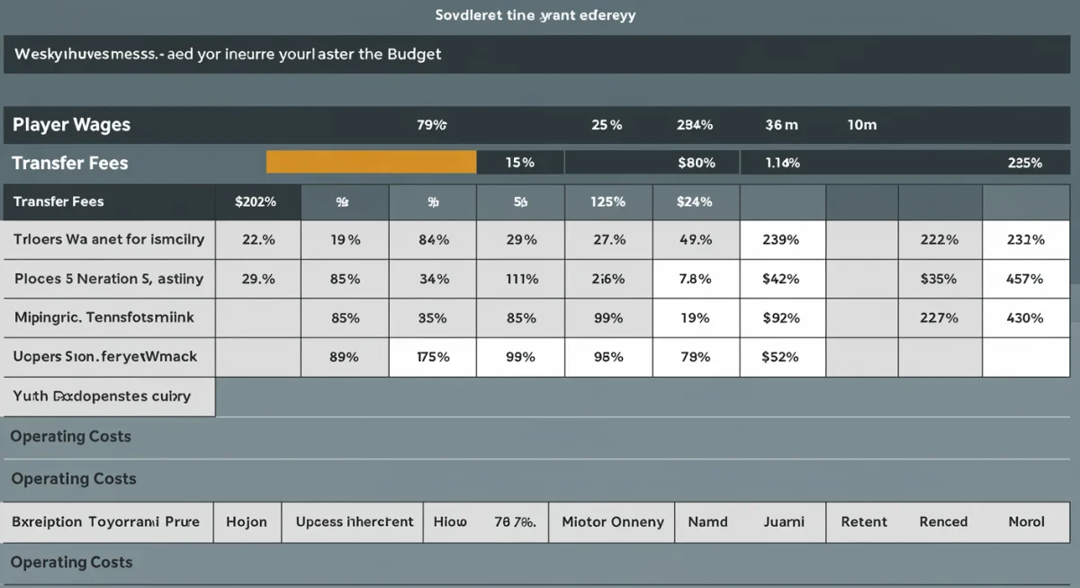 Club financial ledger showing budget allocation after a  million transfer.