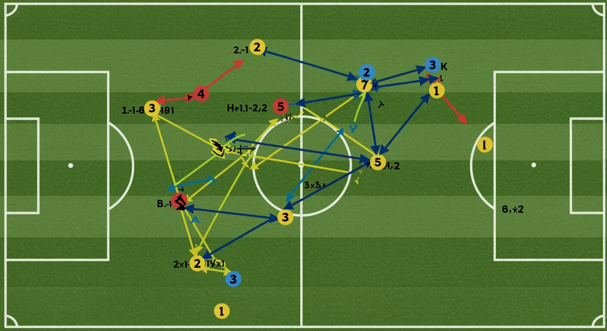 Soccer tactical board illustrating a diamond midfield formation for overload creation