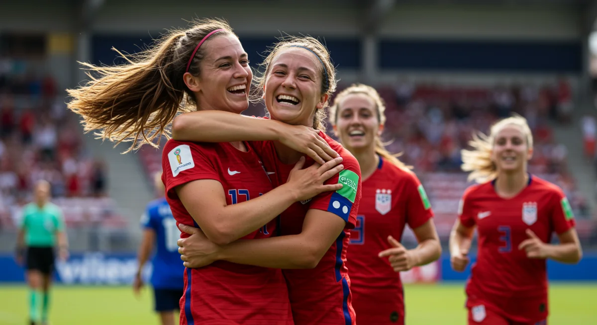 Female US soccer captain inspiring team with camaraderie