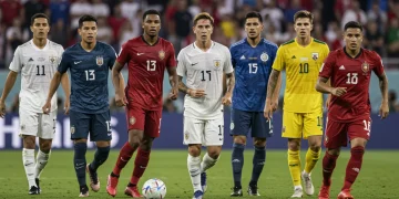 Five international defenders showcasing their skills on the field, representing potential MLS transfers for the 2025 season.