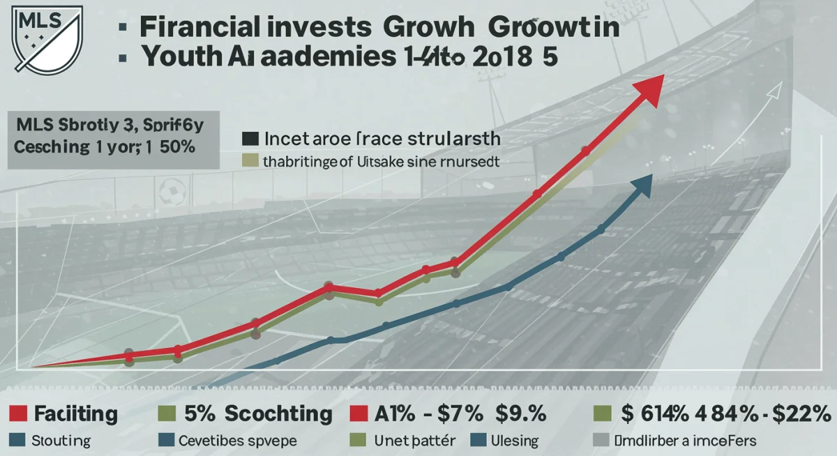 Infographic showing increased financial investment in MLS youth academies over recent years.