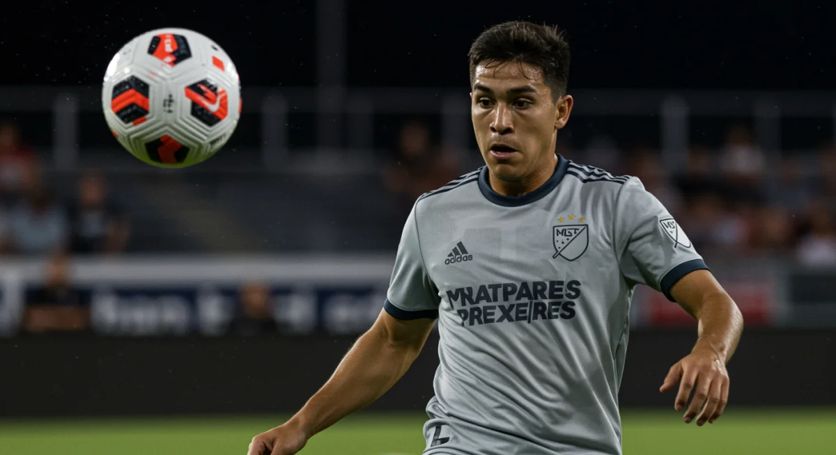 MLS midfielder controlling ball during a match