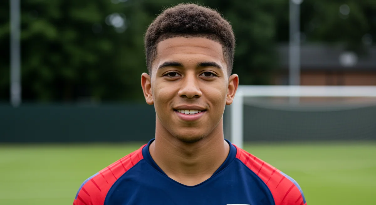 Portrait of a dedicated young American soccer talent with a bright future.