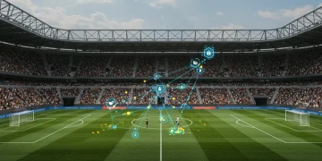 Data Analytics in Soccer: 5 Top Clubs' Tactical Impact Advanced soccer data analytics overlay on a football pitch