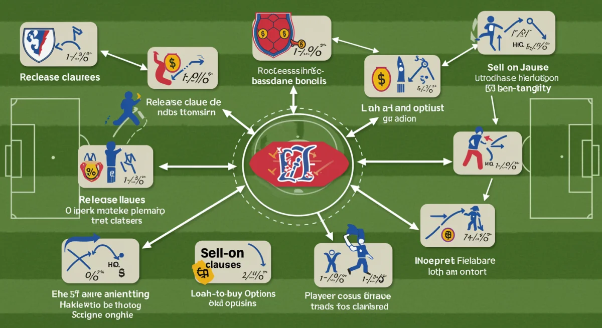 Infographic explaining complex football transfer clauses