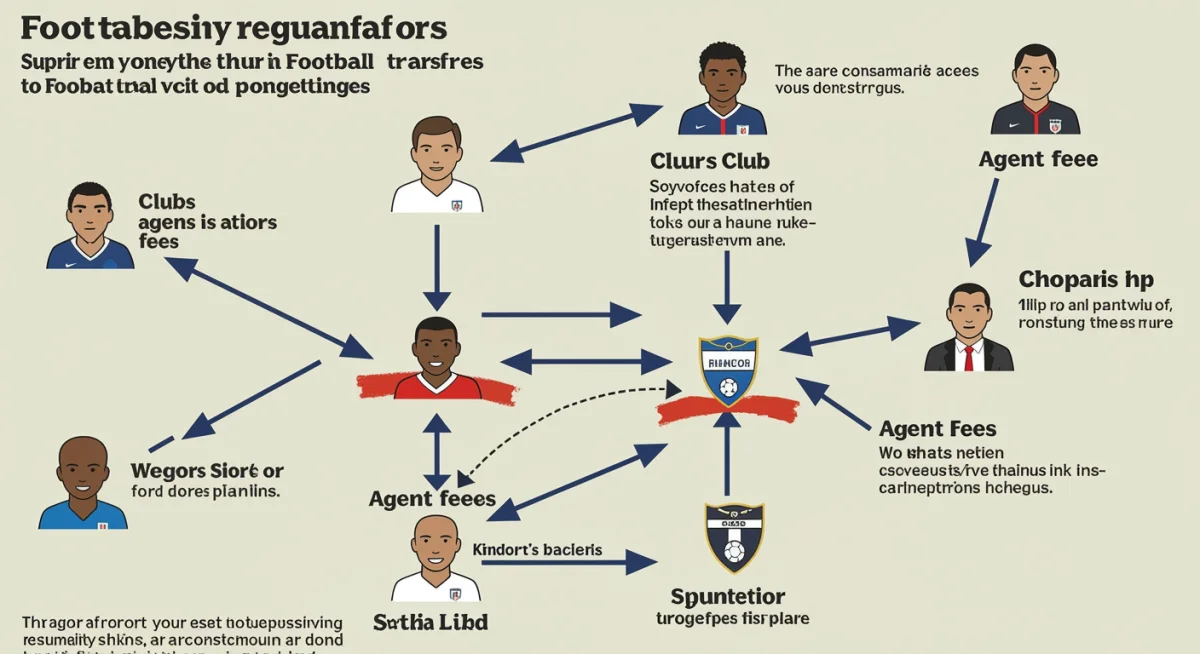 Visualizing the financial implications of new agent regulations on football transfers.