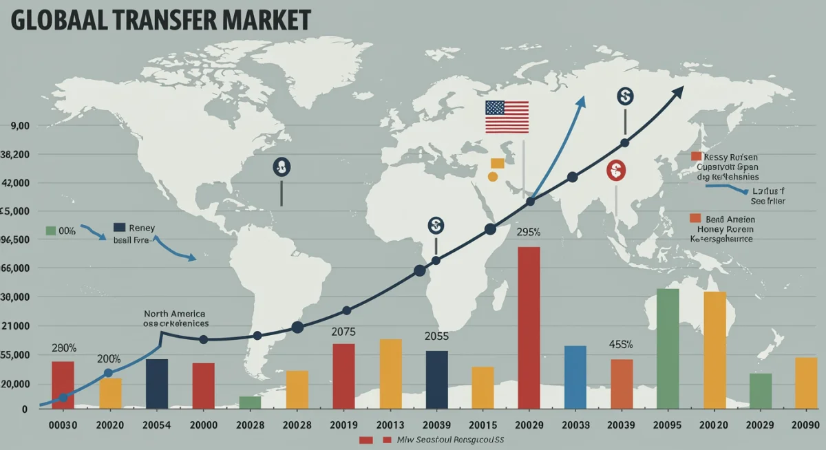 Infographic of global soccer transfer market trends and fee increases