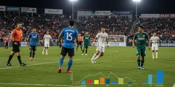 MLS Rule Changes 2026: Fouls & Possession Analysis MLS game in action with players and referee, symbolizing rule changes impact