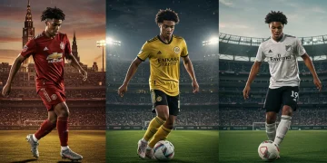 Three promising young MLS players in action, signifying potential European transfers in 2026.