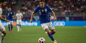 US midfielder in action, showcasing tactical evolution on the field.