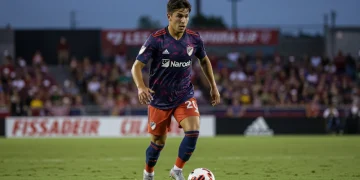 Dynamic USL Championship player eyes MLS move, showcasing skill and determination on the field.